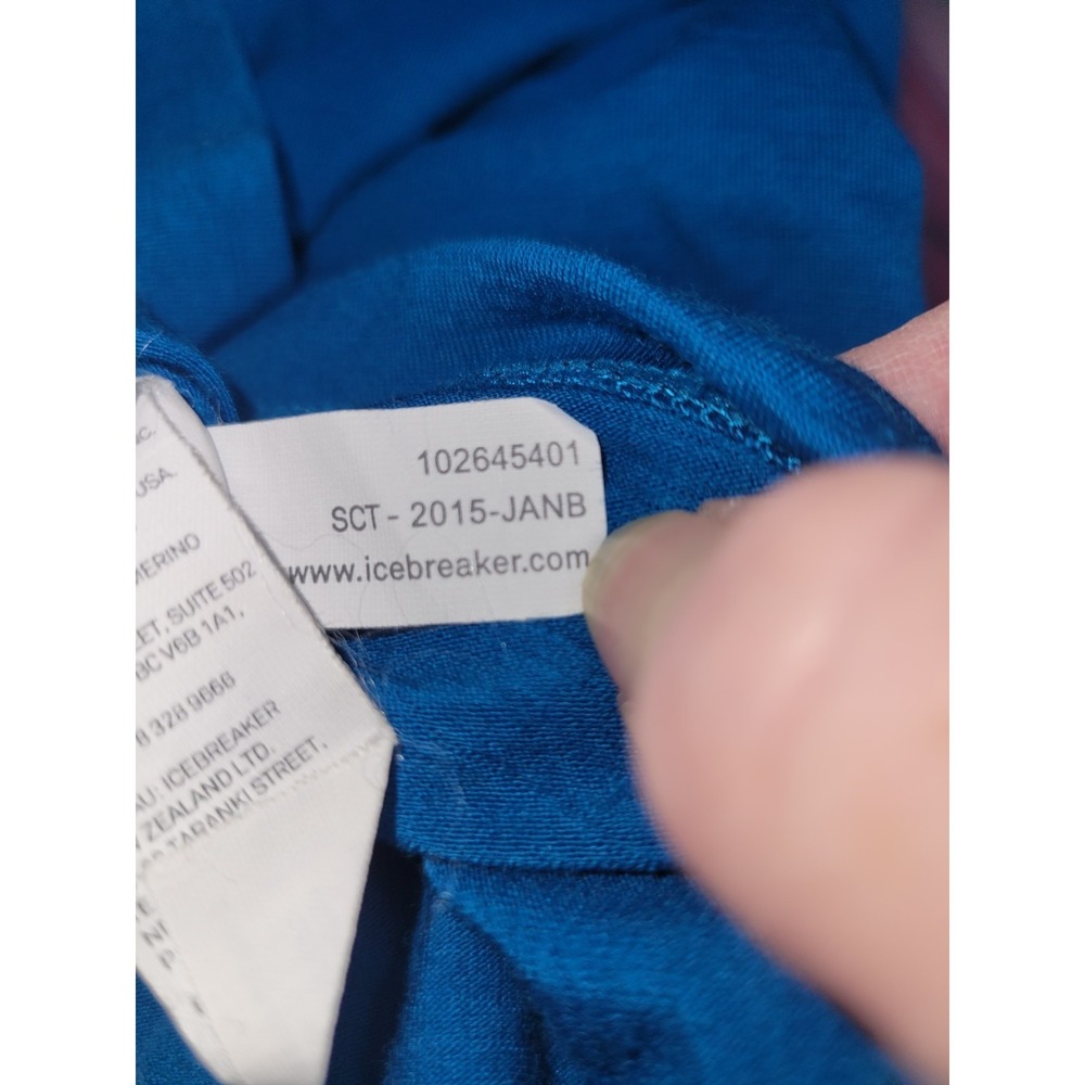 Icebreaker Merino Bodyfit Zone Blue Long Sleeve 1/2 Zip Men's Hoodie Size XL - Picture 13 of 13